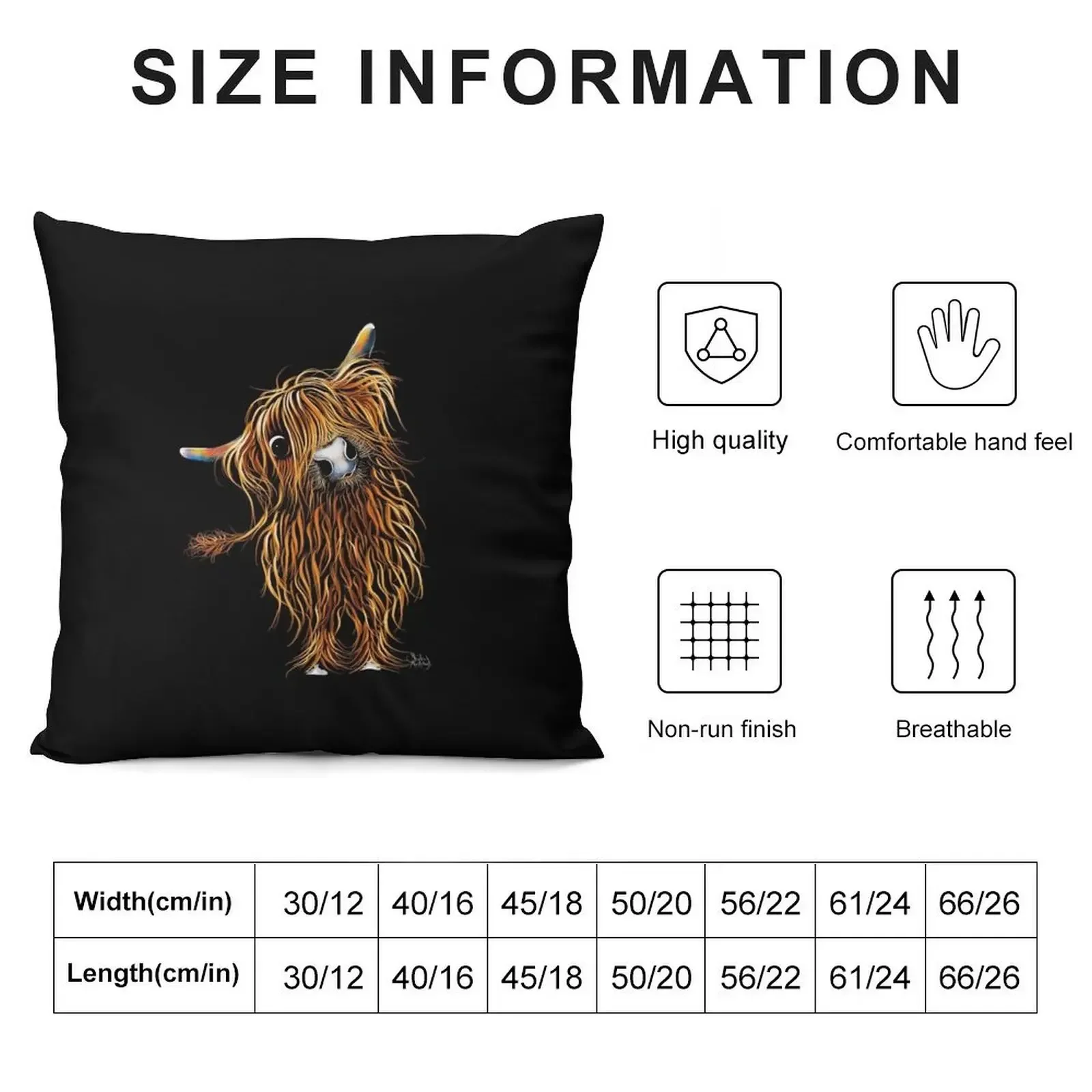 HiGHLaND CoW PRiNT SCoTTiSH ɼoooWeee' BY SHiRLeY MacARTHuR Декоративная подушка Чехол Подушка