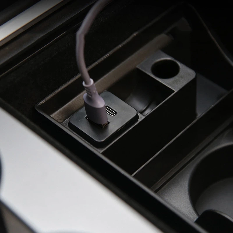 Для Tesla Model 3 Y 2021 коробка для хранения с центральным подлокотником USB-портом