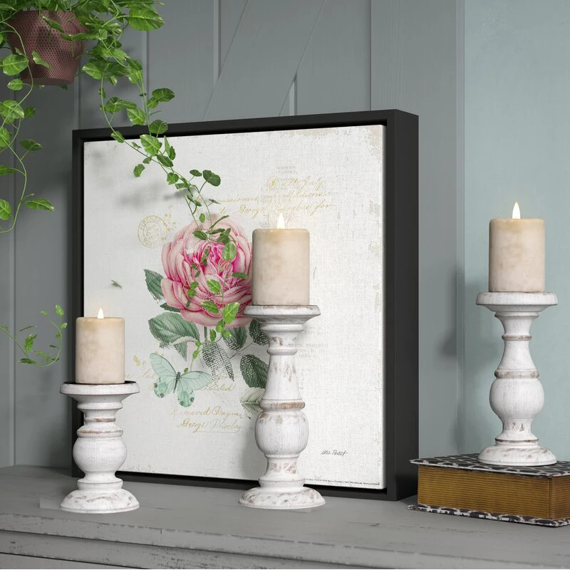 Набор из 3 свечных подсвечников для стола из дерева в ретро-стиле для домашнего декора в европейском стиле, стойка для свечей в ностальгическом стиле фотопроп.