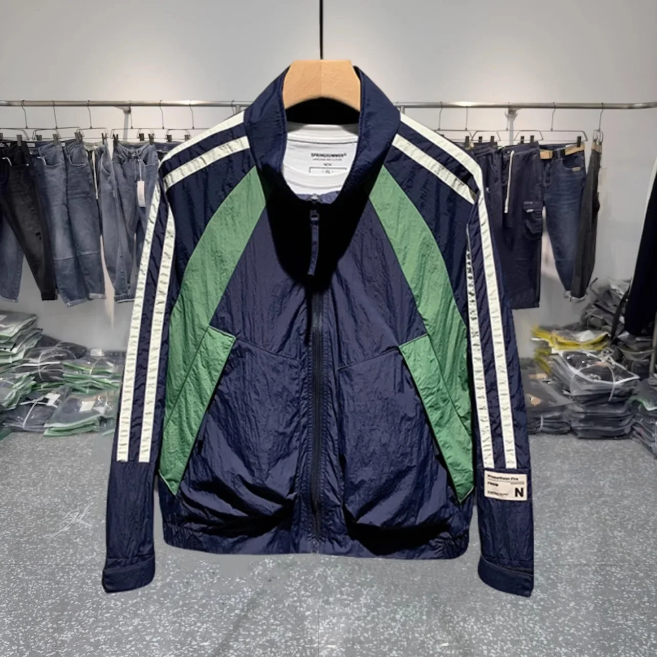 Модный весенне-осенний мужской топ универсальный уникальный пиджак с цветными