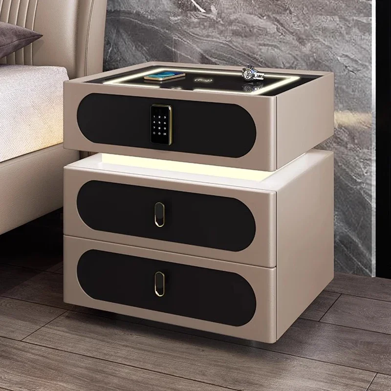 Прикроватный столик в скандинавском стиле дизайнерская круглая ночная тумбочка