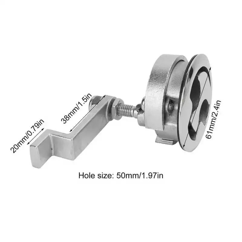 Boat Deck Latch Stainless Steel Marine Cam Latch Mirror Polished Floor Buckle for Ship Cabinet Drawers Livewells enlarge
