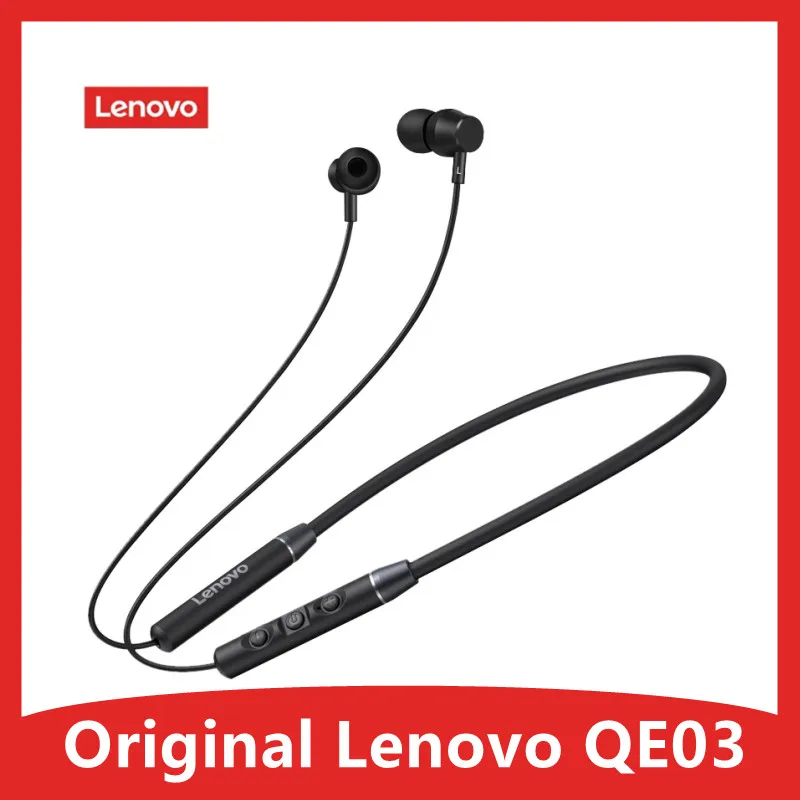 

Lenovo QE03 Earphone Fone Bluetooth Wireless Headset Magnetic Neckband IPX5 Waterproof Sport Earbuds Noise Cancelling Dual Mic