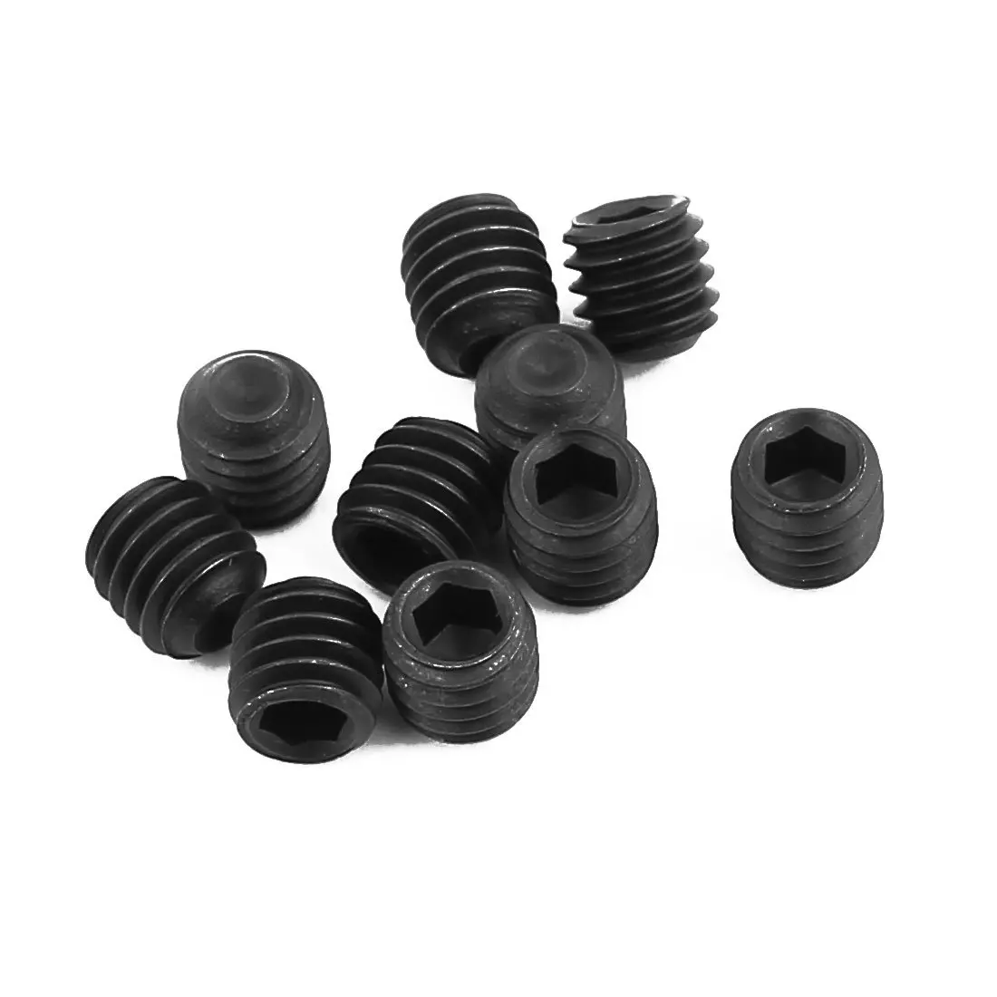 

Keszoox 10Pcs Metal Black M3x3mm Hex Socket Grub Screw for RC Model Spare Part