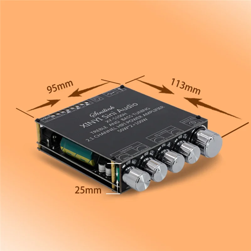 Плата усилителя Bluetooth TPA3116D2 50 Втx2 + 100 Вт