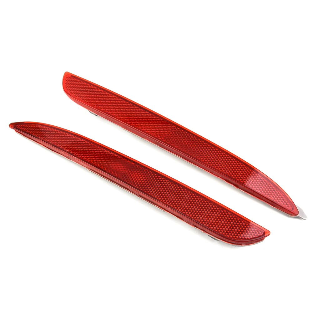 

Reflector Rear Bumper Car 1011108 Replacement 2009~2013 Set 2pcs ABS Plastic Car Cover Decorate Durability Red