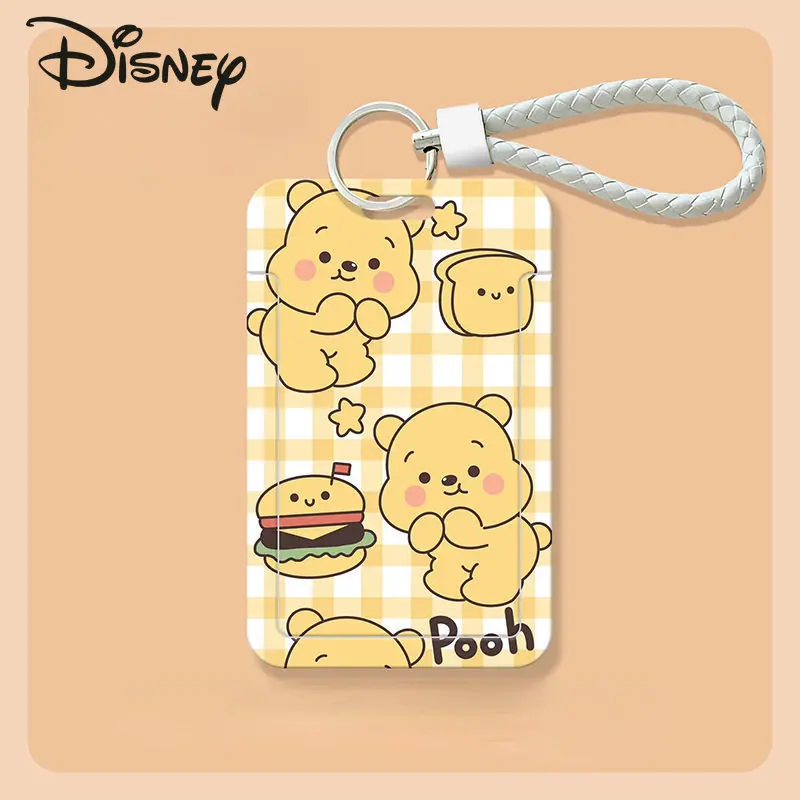 Disney Winnie Bear New Universal Card Bag Fashion Cartoon Student Card Bag High Quality Multifunctional Storage ID Card Case