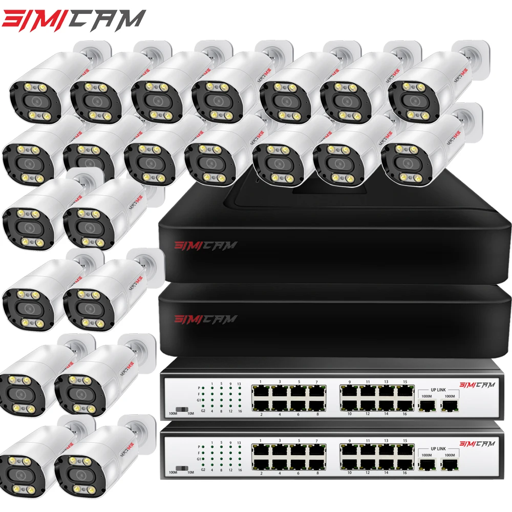 

32 канала Двусторонняя голосовая камера комплект 8-канальная Двусторонняя голосовая камера 8 МП 4K видеокамера сверхвысокой четкости