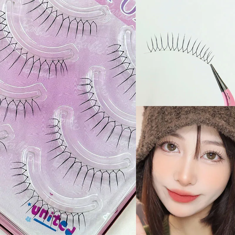 

Comic Fairy False Eyelashes U Type Eyelash Upgraded Lash U-shaped 0.14mm Transparent Stem Soft Natural Mink Eye Lashes Makeup