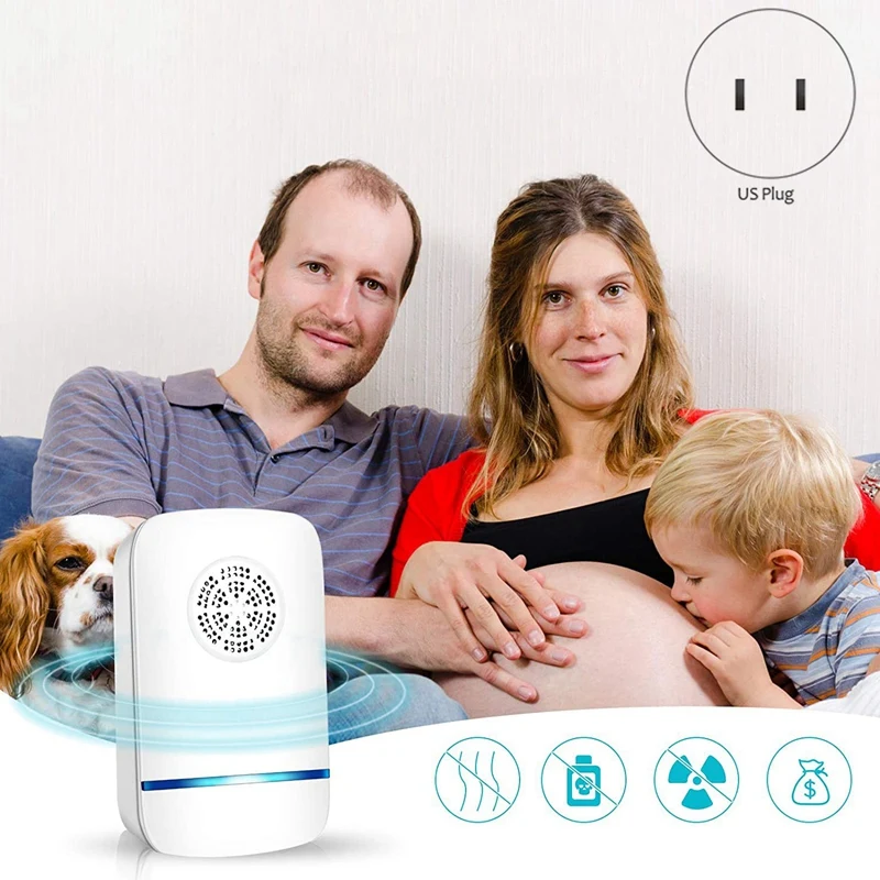 4 PCS Ultrasonic Pest Repeller Electronic Repellent Plug in Indoor Control for Insect Mice Mosquito US |