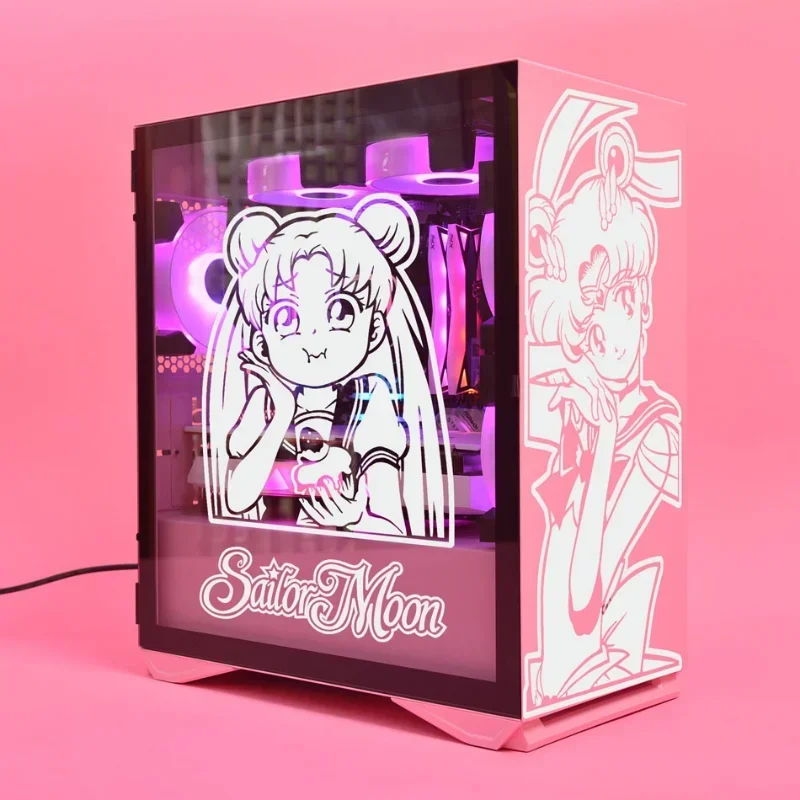 Наклейки для компьютера шасси Мультяшные Декоративные наклейки ATX Mid Tower чехол ПК