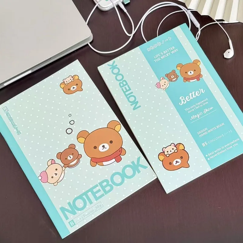 Блокнот Rilakkuma A5 в стиле Ins: милый, для мальчиков и девочек, с аниме-персонажами, кавайный, для записей, для студентов, красивый, модный дневник, канцелярские товары (art.: 3920da8ca7bc6) - 3920da8ca7bc6