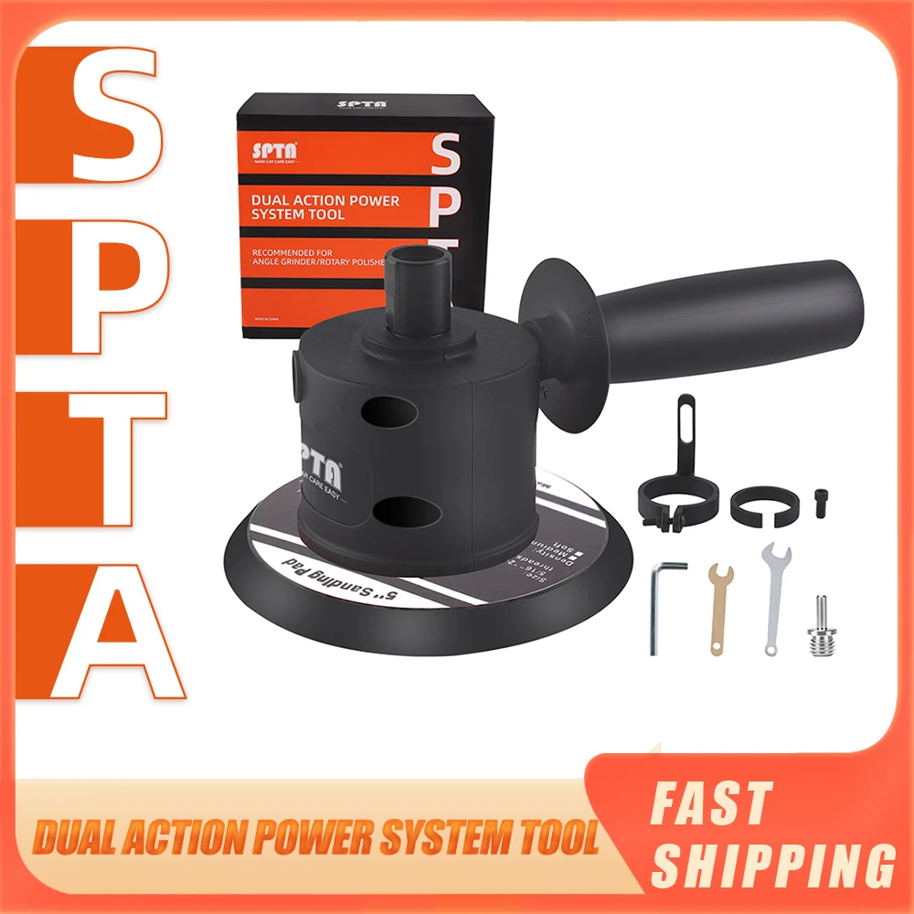

SPTA Dual Action 125 mm Polisher for Polishing Machine Eccentric Polishing Adapter for Drill HSS Polishing Accessories for Car