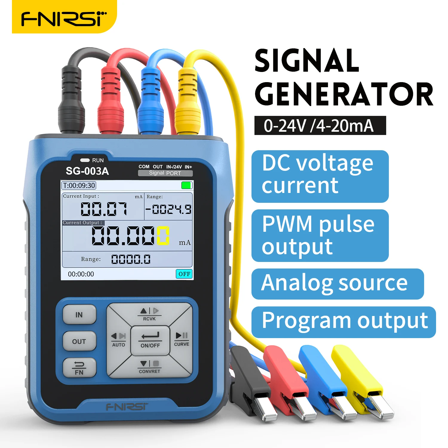 FNIRSI SG-003A 0-10V Adjustable Current Voltage Simulator 4-20mA Signal Generator Transmitter Source Calibrator Transmission |