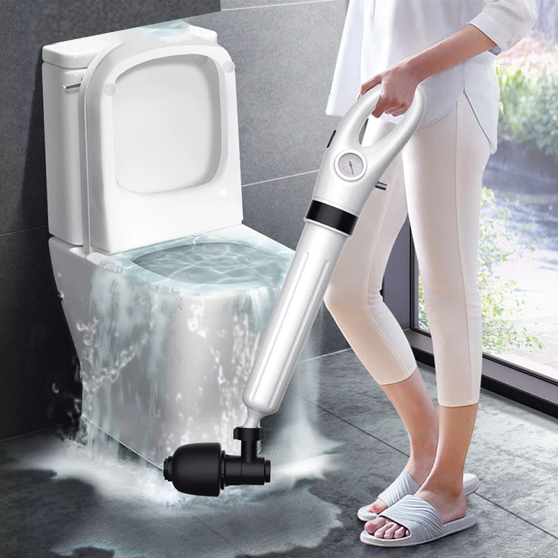 

Toilet Plunger Sewer Drain Dredge Clogged Remover High Pressure Air Drain Blaster Plunger for Bathroom Pipe Sink Toilet Kitchen