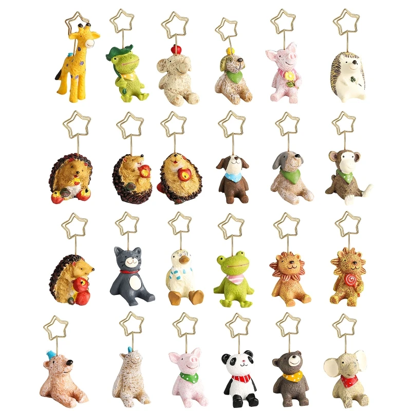 

Unique Animal Business Card Holder for Desk Memo Photo Clip Number Stand Decor
