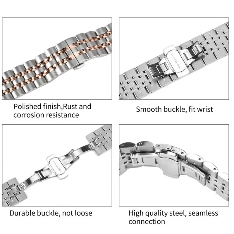 20mm 22mm Metal Strap For Huawei Watch GT 3 Pro 43mm 46mm Smart Watch Stainless Steel Watchband For Huawei Watch GT3 SE Bracelet