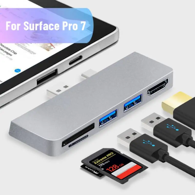 

USB Hub 3.0 Docking Station for Surface Pro 8 High Speed Card Reading Docking Station for SD/TF Card Reader for Surface Pro 7