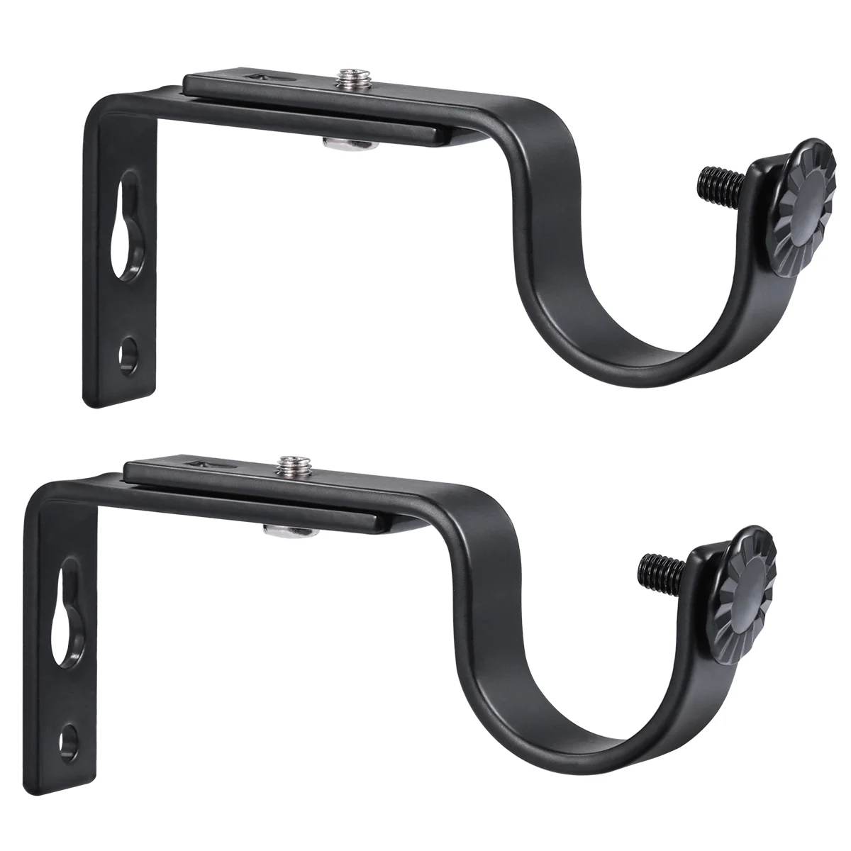

2PCS Decorative Iron Metal Wall Hook Heavy Duty Curtain Rod Bracket Curtain Holder Curtain Mounting Holder