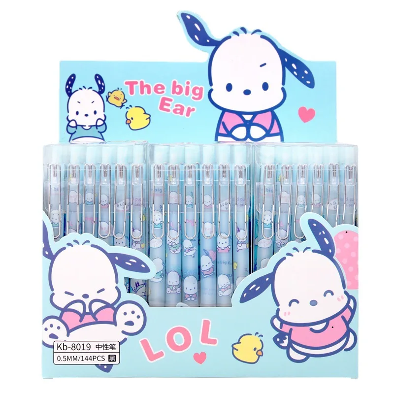 

12Pcs Cute Pochacco Neutral Pen Kawaii Sanrio Cartoon Pattern Press Gel Pen Student School Supplies Stationery Toy Girls Gifts