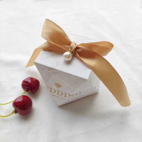 Подарочная коробка розовые/Буле/мраморные алмазные формы детский душ День Рождения вечерние упаковки конфеты коробки, свадебные сувениры украшения для гостей