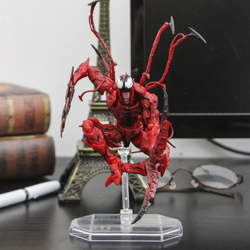 Фото УДИВИТЕЛЬ YAMAGUCHI Carnage Venom KAIYODO Легенды Человека-паука, экшн-фигурка, подвижная сменная статуя для лица, модель для детей, игрушка в подарок №4