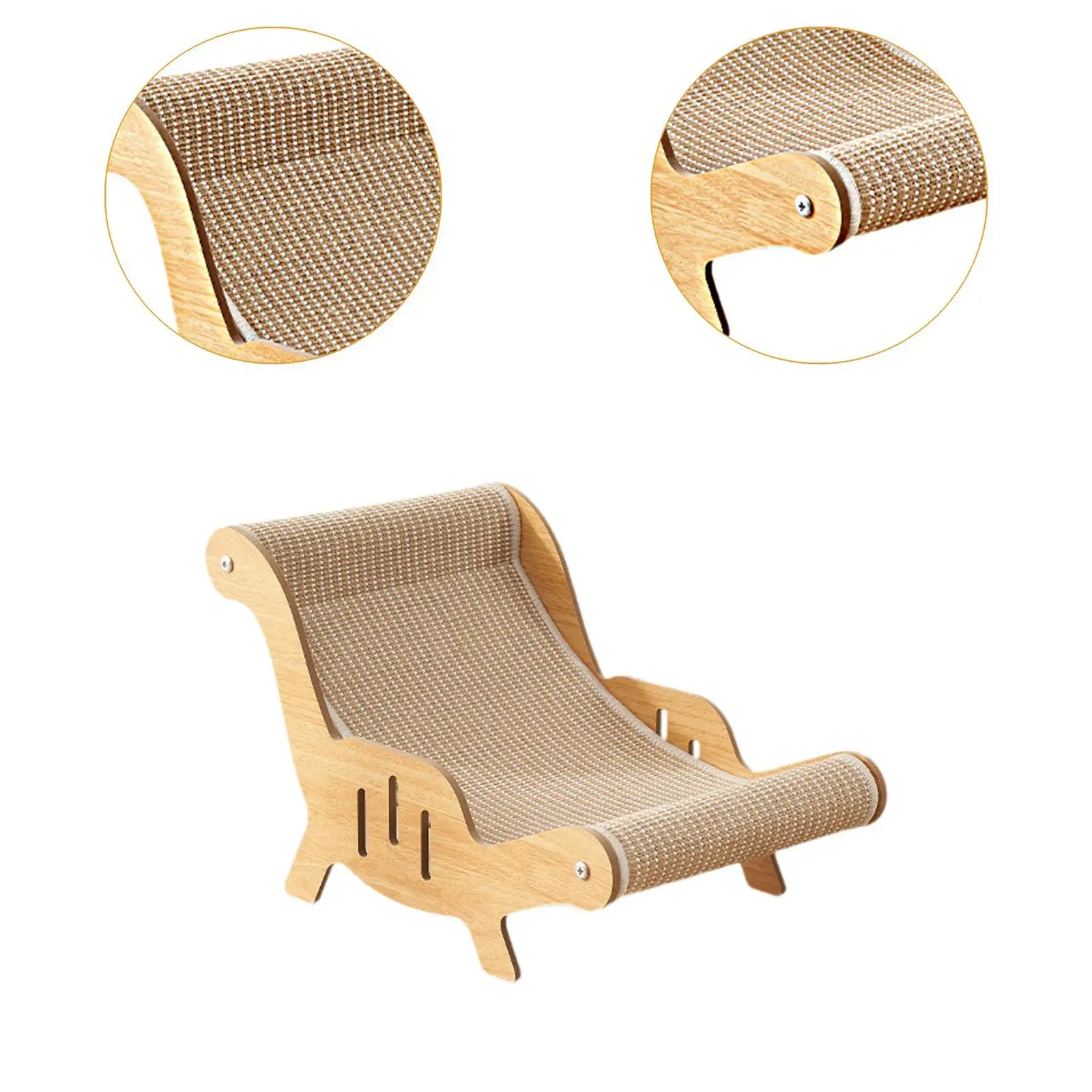 Cat Sisal Lounge Chair Scratcher Bed for Puppy Dogs Small Animal