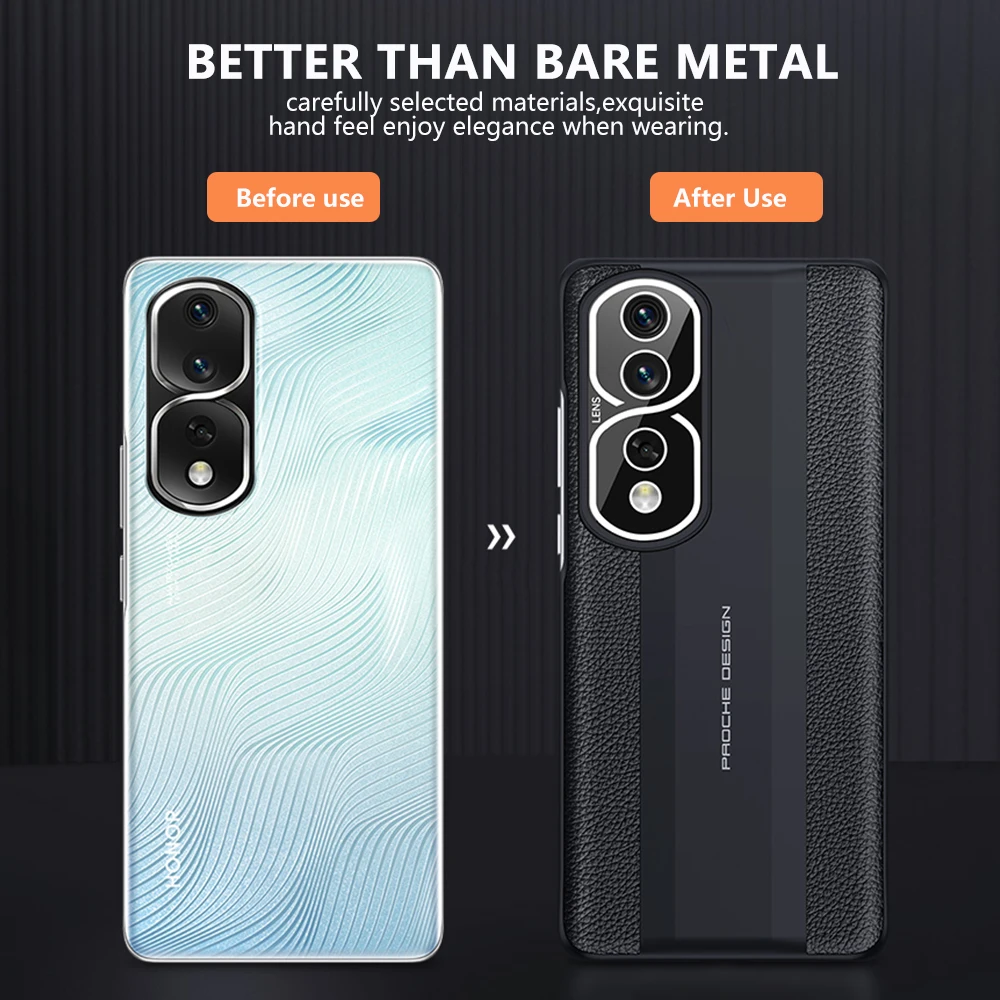 Чехол для телефона Honor 80 из натуральной кожи Pro роскошный защитный чехол 100% Huawei 70