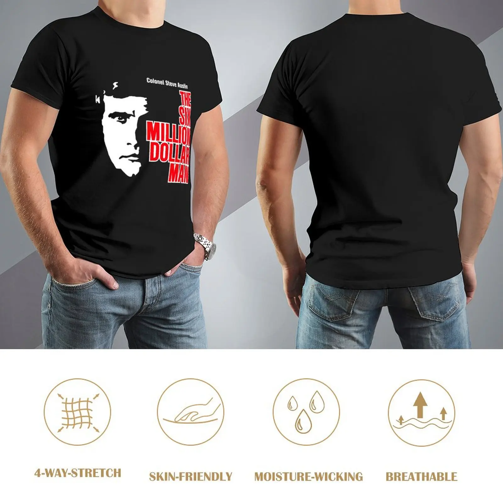 Футболка Человек шести миллионов долларов винтажная милая одежда футболка с