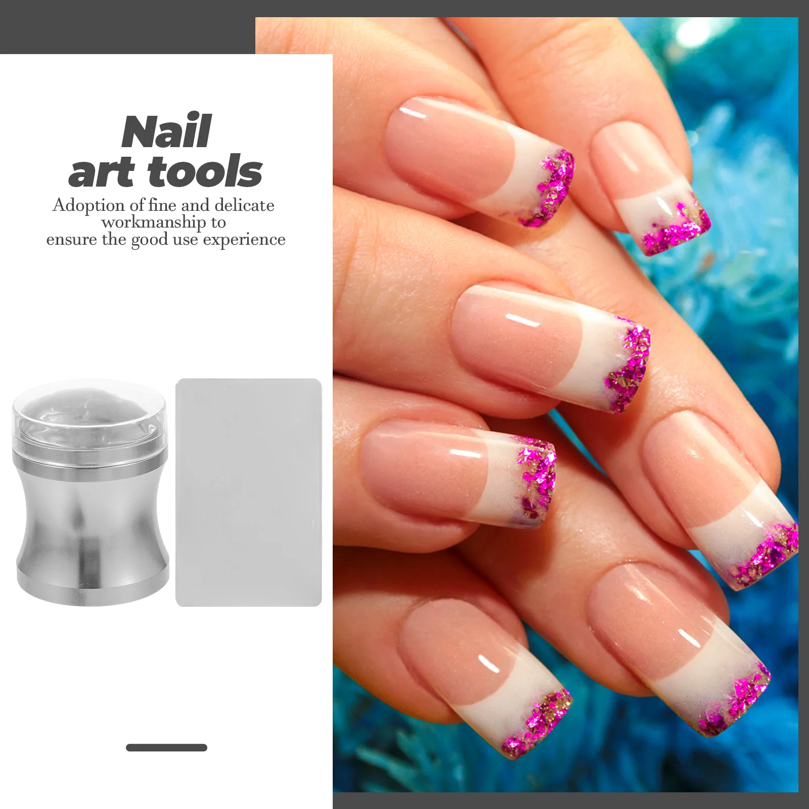 Набор для ногтей маникюрные инструменты силиконовый штамп детский гель