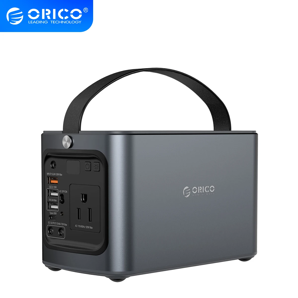 

ORICO 156.6Wh 220V 120W Portable Power Station PD 60W Charging Outdoor Energy Backup Supply Lithium Battery