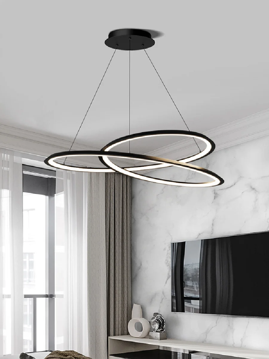 

Nordic Style Hanging Lamp Modern Suspension LED Black Chandelier Newest Design Home Decor Appliance Restaurant Cafe Bar