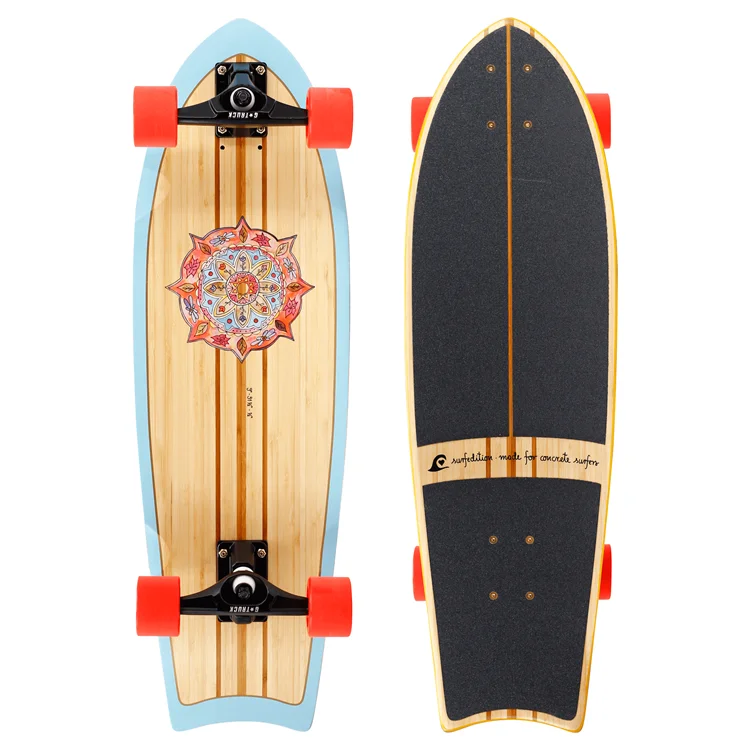

New designs 7 layers Maple Deck CX4 CX7 S7 Truck Cracker Surf Skateboard Canada Maple Surfskate Wholesale Fish Surf skate board