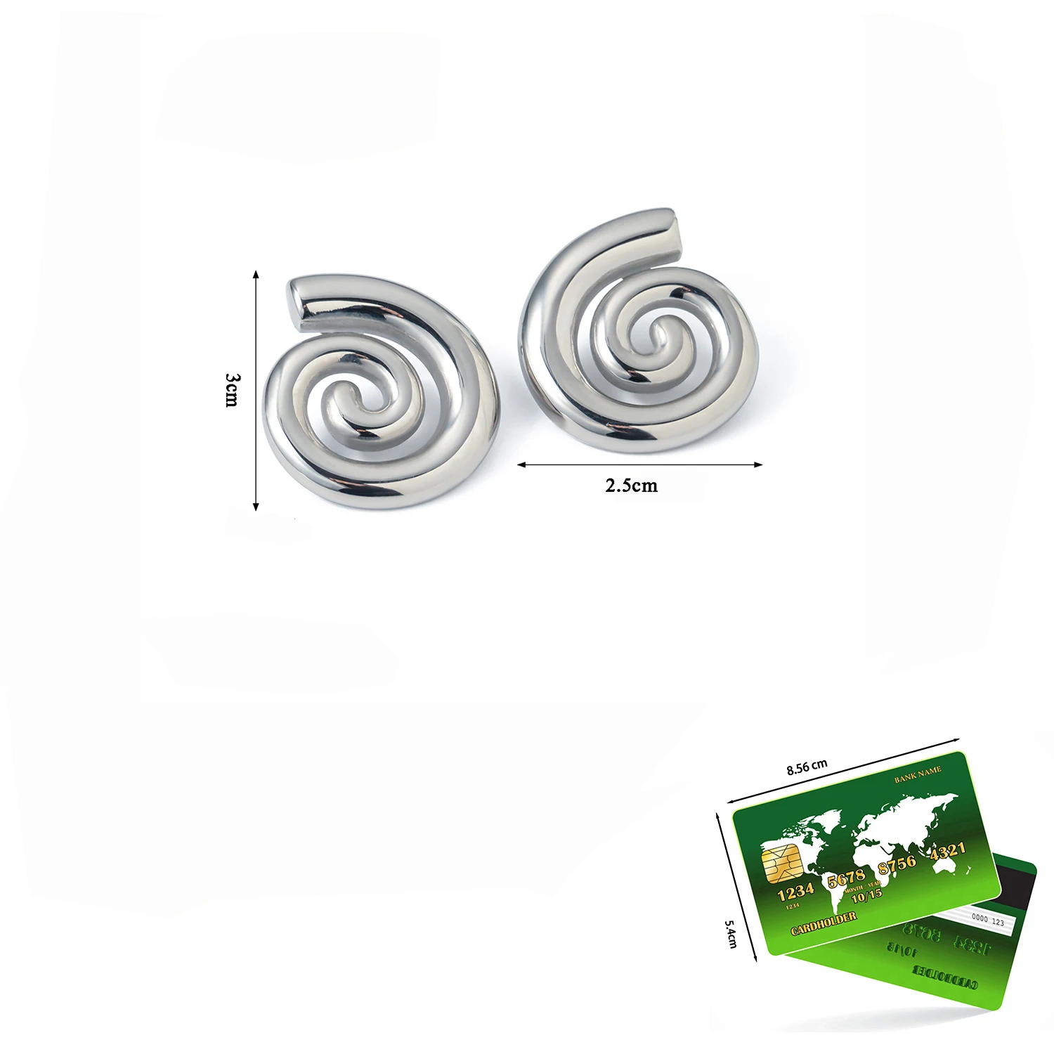 Женские серьги в виде морской улитки золотого цвета 1 пара