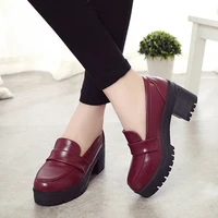 2022 spring women office high heels thick platform ladies casual shoes female pumps womans dress shoes student womens work shoe