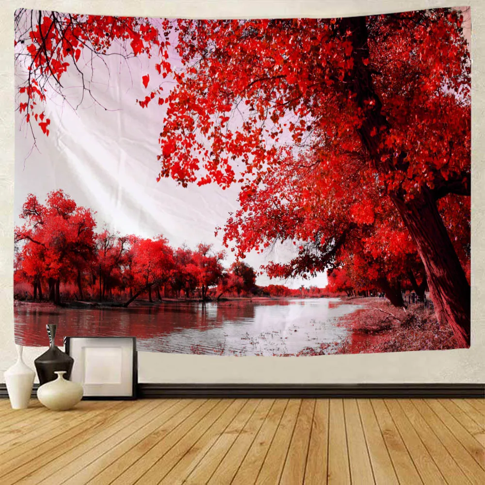 Мангровый гобелен натуральный пейзаж Настенная ткань украшение для комнаты