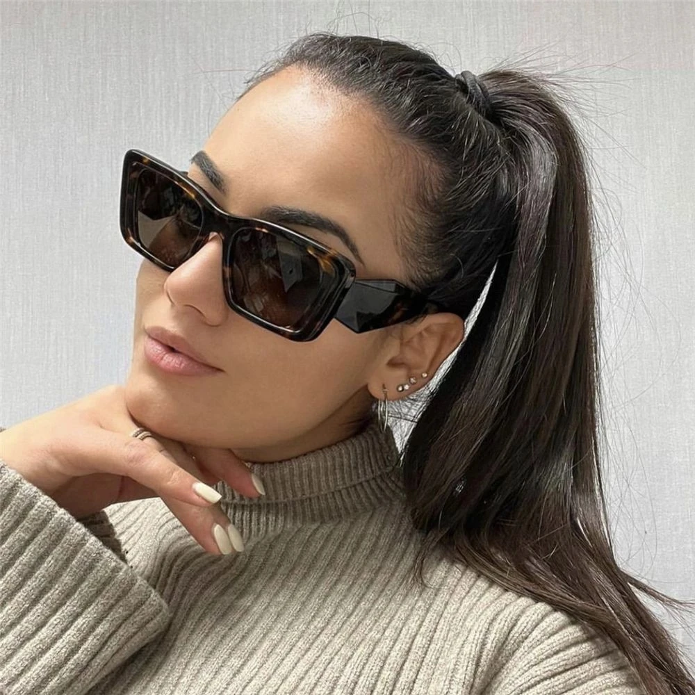 

Fashion Square Sunglasses Woman Vintage Cat Eye Design Sun Glasses Female Male Personality Cool Retro Black Wholesale