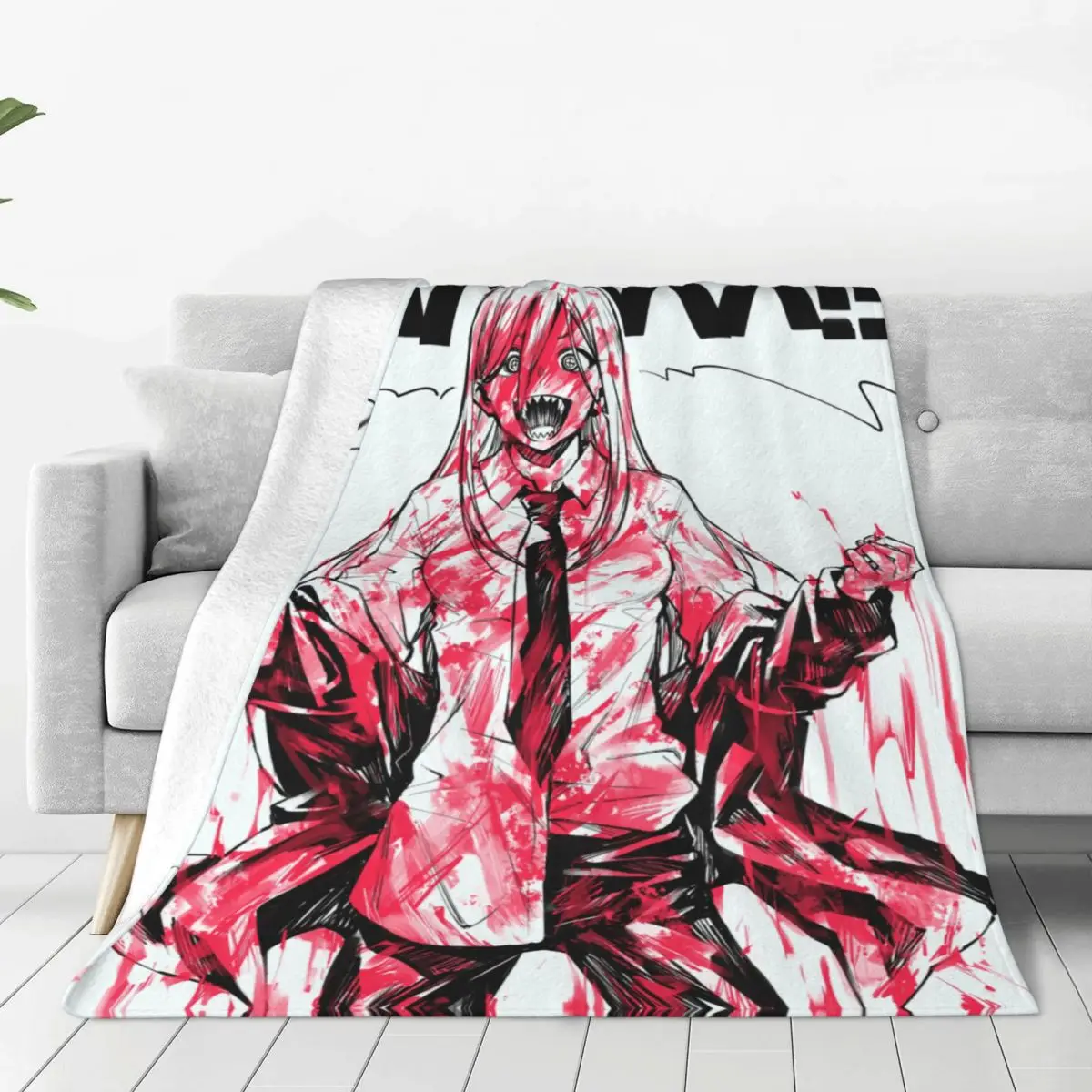 

Reze Blanket Anime Chainsaw Man Flannel Awesome Soft Throw Blanket for Bed Sofa Winter