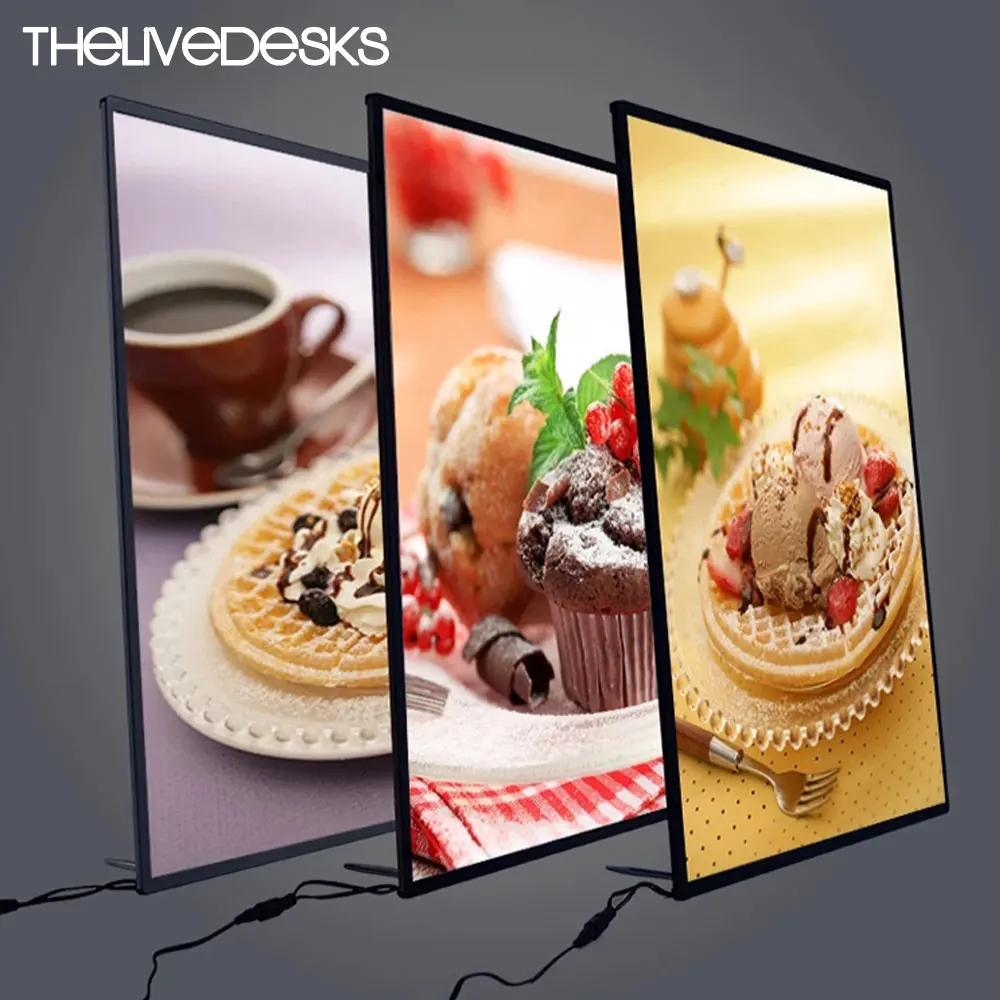 

Thelivedesks A1 A2 A3 A4 рекламный светодиодный светильник коробки для косметического магазина знак подсветки светодиодный постер рамка дисплей