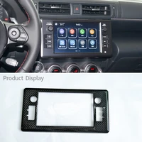 for toyota 86 subaru brz 2022 real carbon fiber car central control navigation screen panel decoration sticker car accessories