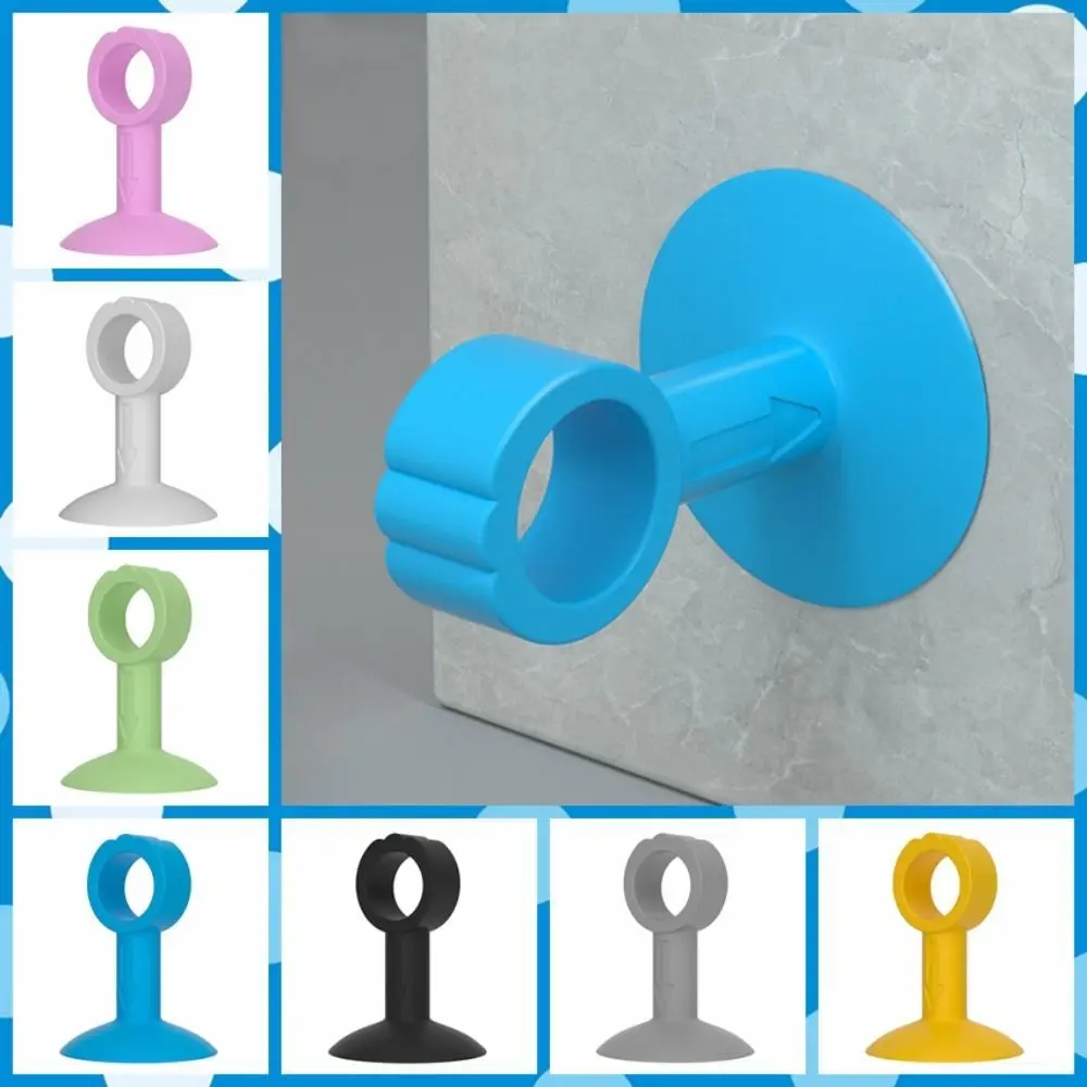 

Suction Cup Type Silicone Mute Crash Pad Soft Elastic Anti-Collision Door Handle Stopper Simple Multicolor Silent Doorknob Cover