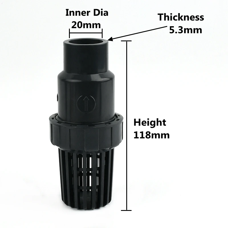 

Нижний клапан из ПВХ SHSMFC 20~200 мм с фильтром