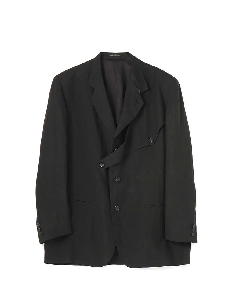 

Linen Blazers Unisex Jackets Yohji Yamamoto Men Homme Oversized Coat Japan Style Man'S Clothing Black Blazer Tops