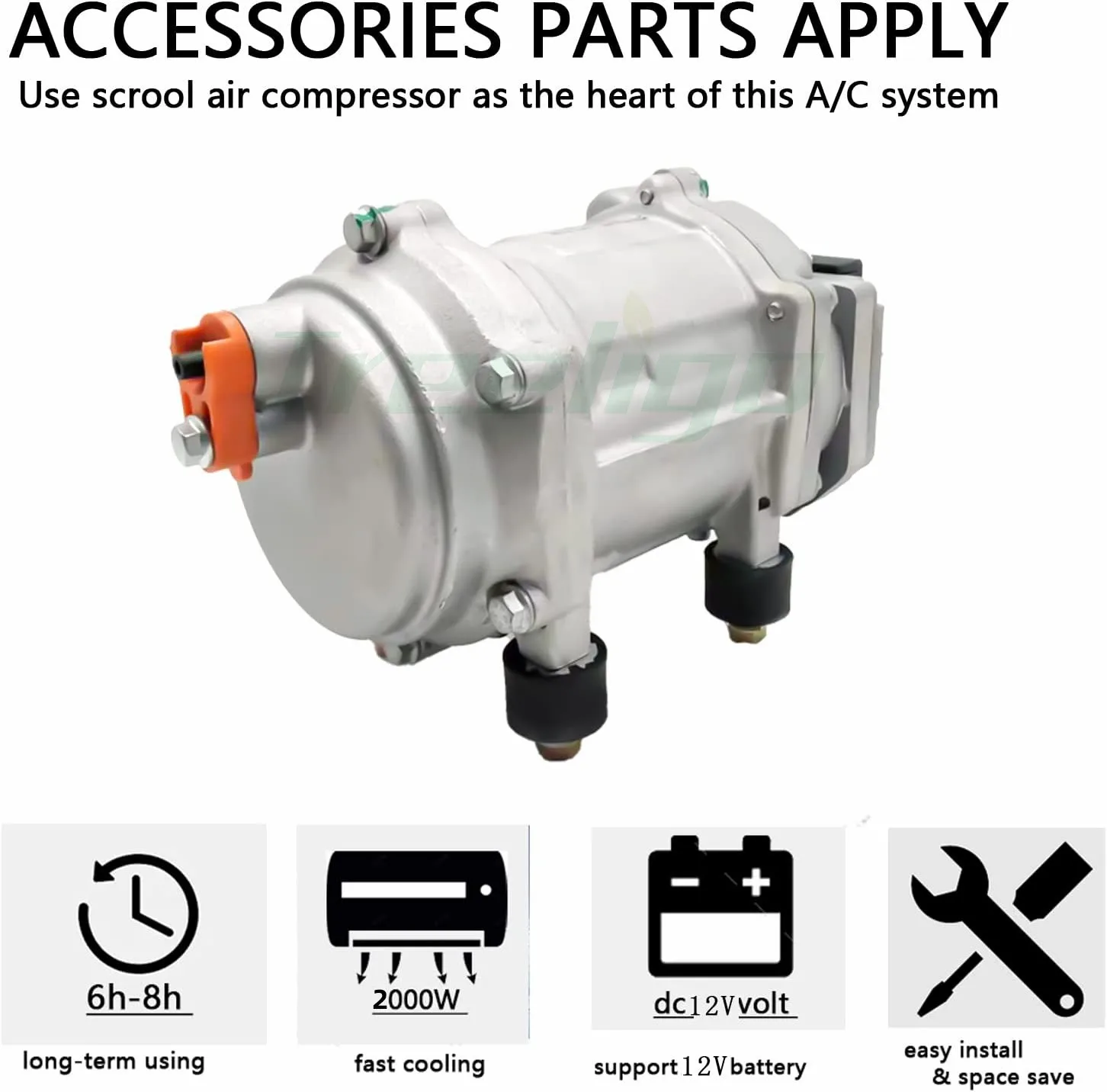 Aspligo Heat Cool 12 В 24 электрический автомобильный кондиционер под приборной панелью