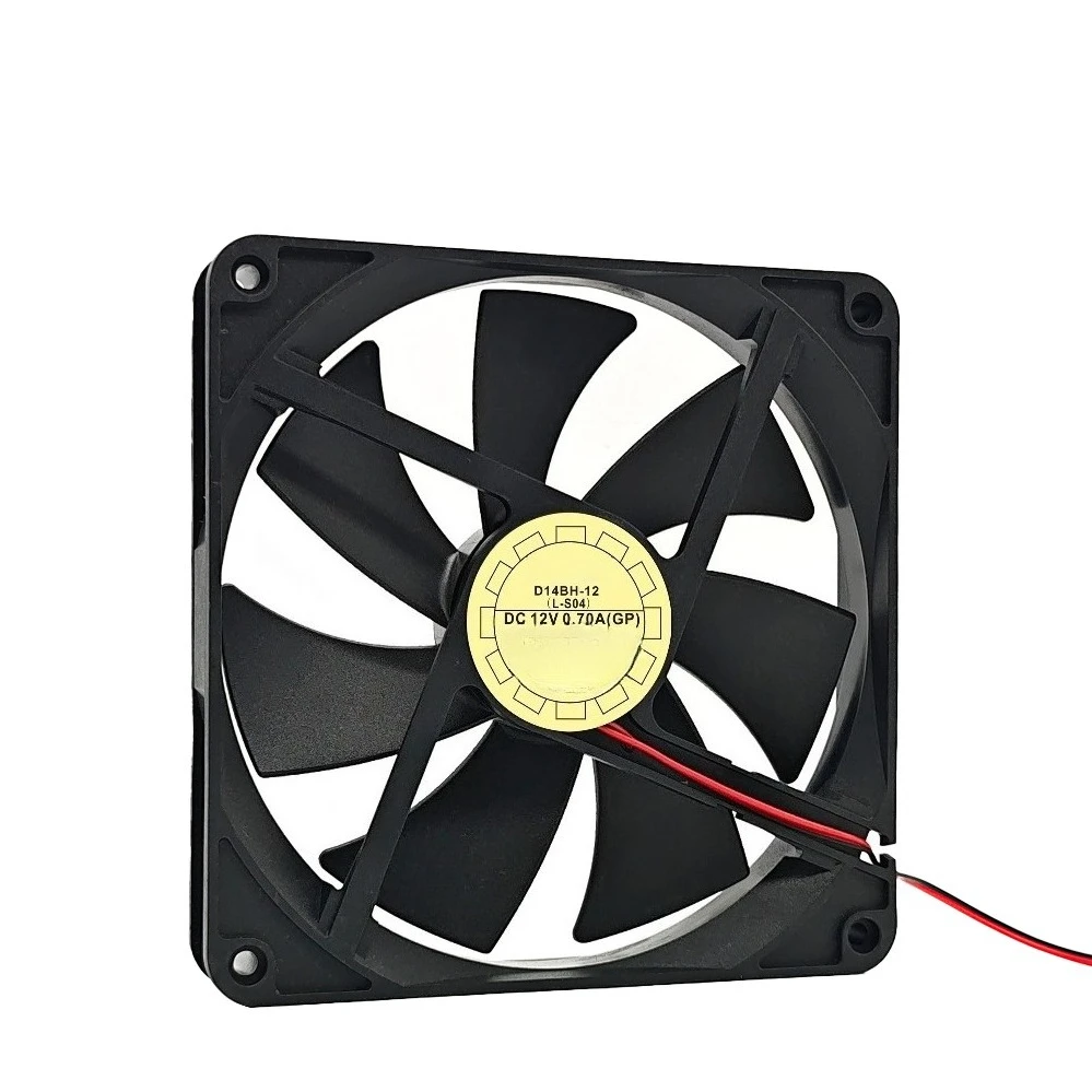 Фото Вентилятор охлаждения 14025 14CM 12V 0.70A PWM D14BH-12 для блока питания Yuelun (002) №1