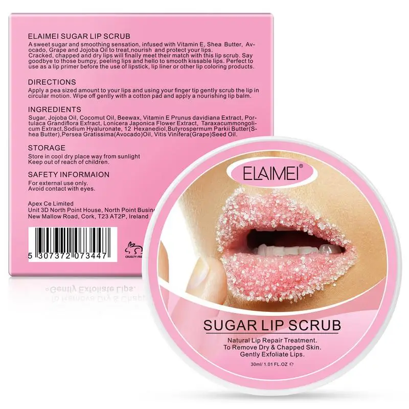 

Gentle-care Lip Scrub Delicate Sugar Lip Exfoliator Lip Repair Scrubs Nourish Lip Scrubs For Chapped Dry And Flaky Lips