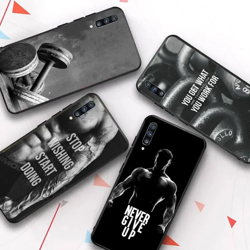 

Bodybuilding Gym Fitness Phone Case for Samsung S20 lite S21 S10 S9 plus for Redmi Note8 9pro for Huawei Y6 cover