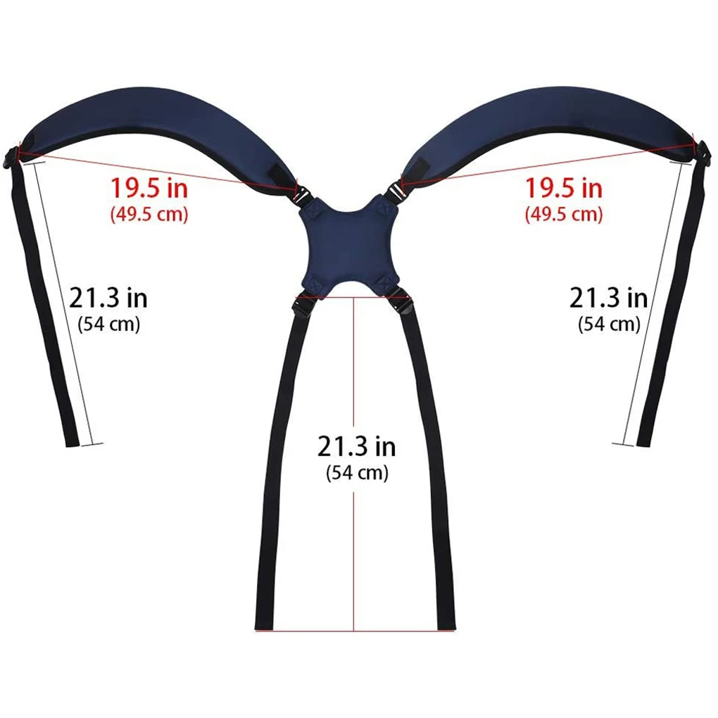 Double Shoulder Golf Bag Strap Padded Oxford Cloth Adjustable Reusable Backpack Carrying Bags Straps Replaceable