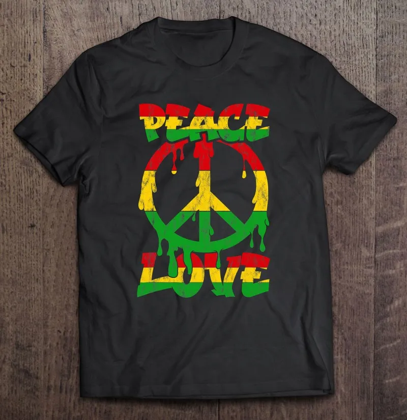 

Футболка Мужская/женская с надписью «Peace», в стиле хиппи