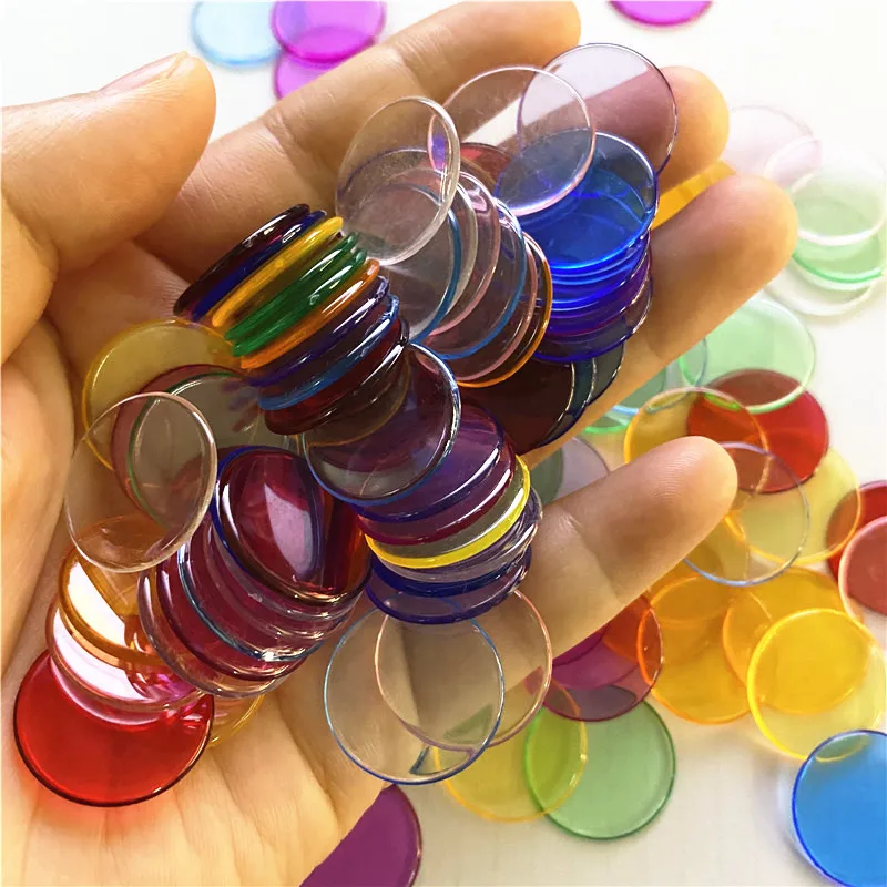 

Creative Gift Accessories Plastic Poker Chips Casino Bingo Markers Token Fun Family Club Game Toy 100PCS/Set Bingo Chips